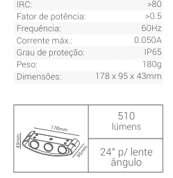 ARANDELA CLESSIDRA 6W PRETA