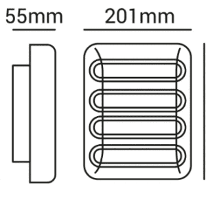 ARANDELA FACE 20W 3000K BRANCA BIV