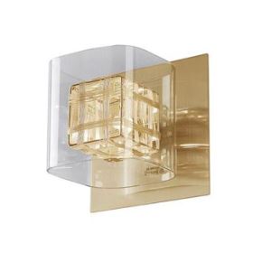 ARANDELA BELLA RAVEL FRENCH 40W GOLD E TRANSP.