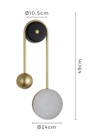 NORDECOR ARANDELA LED LURI 8W 3000K DOURADO