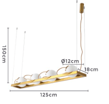 NORDECOR PENDENTE BAYA 4 E27 DOURADO