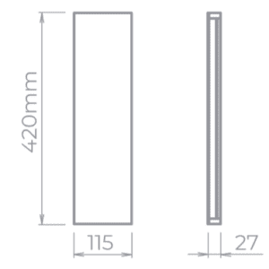 STELLA ARANDELA LED REFLEX 42CM 12W 3000K PTA