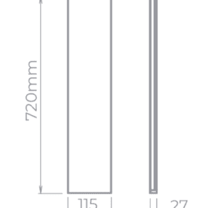 STELLA ARANDELA LED REFLEX 72CM 20W 3000K PTA