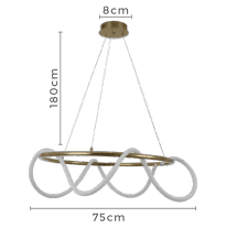 NORDECOR PENDENTE LED IVAIR CIN 38W 3000K BRONZE