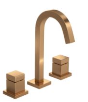 DECA MISTURADOR MESA BICA ALTA CUBO GOLD MATTE