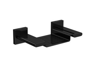 DECA SABONETEIRA PAREDE C/BASE METAL PL BLACK NOIR