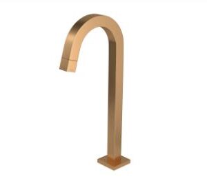 DECA TORNEIRA P/LAVAT MESA BICA ALTA TUBE GOLD MAT