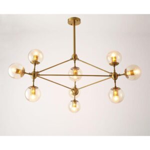 NORDECOR PENDENTE JABUTICABA NORDICO 10 BOLAS E-27 BRONZ