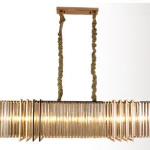 HEVVY PENDENTE BELL 90CM DOURADO E CHAMPANHE