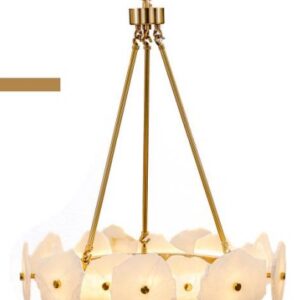 LUSTRE PEDRAS NATURAIS DOURADO JLR