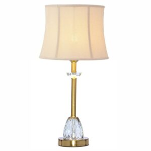 ABAJUR METAL DOURADO E CRISTAL JLR