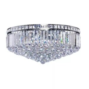 PLAFON CROMADO CRISTAIS TRANSPARENTES JLR