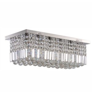 PLAFON RETANGULAR CRISTAIS TRANSPARENTES JLR